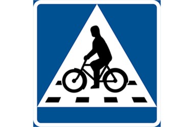 Trafikskylt för cykelöverfart